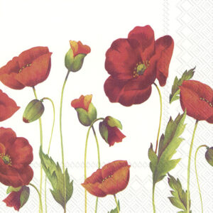 Lunch Servetten POPPY white