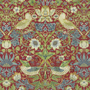 Lunch Servetten STRAWBERRY THIEF (V&A) red