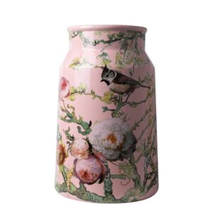 Melkbus vaas Bosvogels - Roze