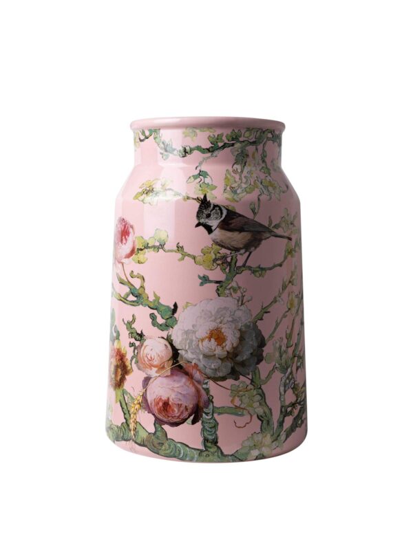 Melkbus vaas Bosvogels - Roze