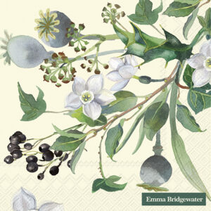 Servetten L Winter Flowers- cream
