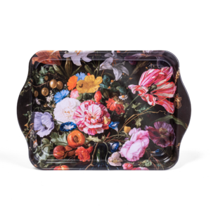Blikken dienblad - Vaas met Bloemen