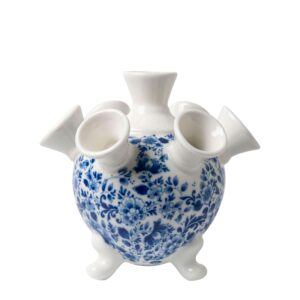 Delftsblauw tulpenvaas bol
