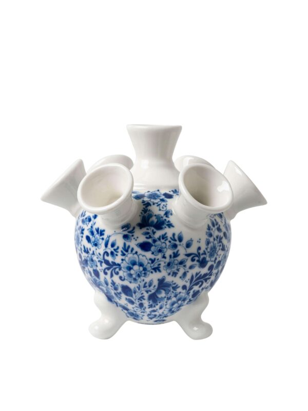 Delftsblauw tulpenvaas bol