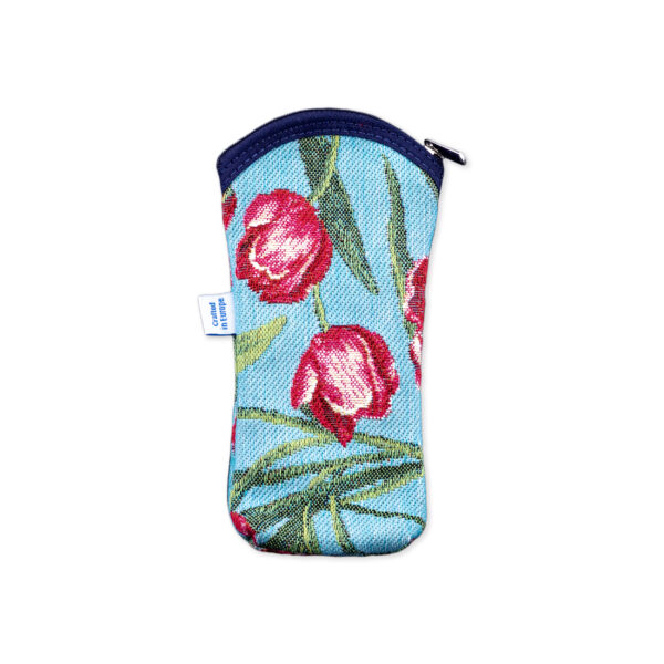 Etui Aqua Tulpen allover blue