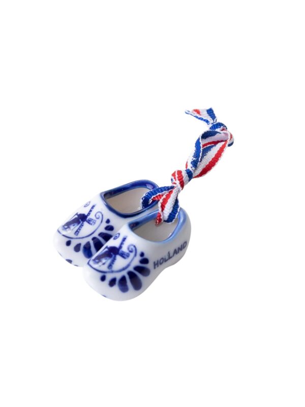 Klompjes Delfts blauw met lint