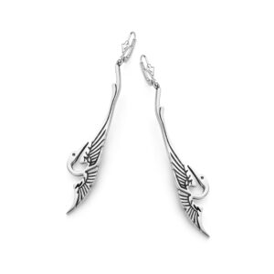 Oorbellen Kraanvogel Sterling zilver