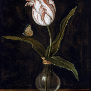 Poster Vaasje met een enkele tulp Balthasar van der Ast