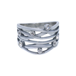 Ring GL 15449 (M) lijnen stras