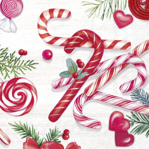 Servetten C Candy Canes
