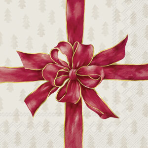 Servetten L Christmas Bow