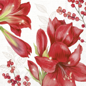 Servetten L ELEGANT AMARYLLIS cream