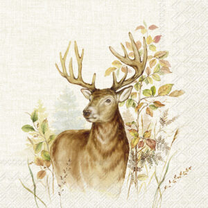 Servetten L Hunted Deer - cream