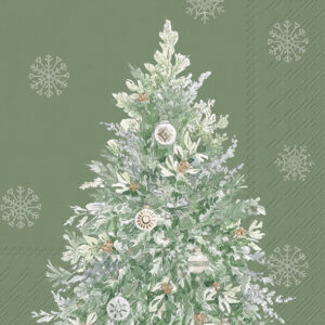 Servetten L SIMPLE SEASON TREE green