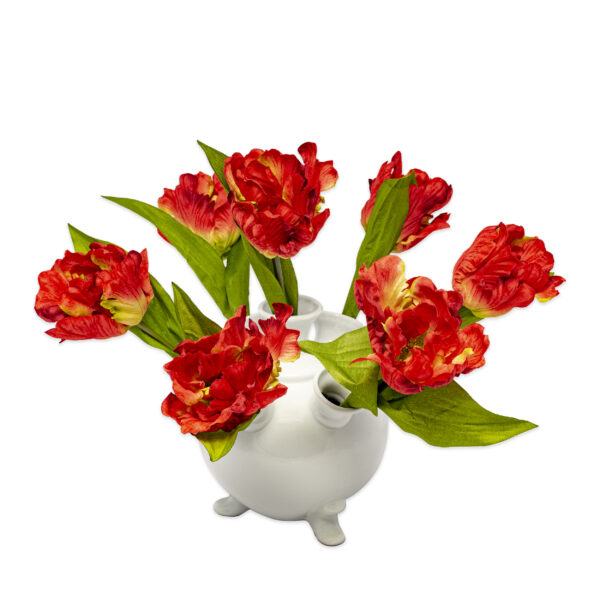 Tulpenvaas wit bol klein