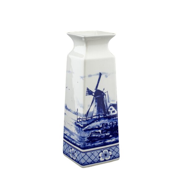 Vaas klein vierkant landschap Delftsblauw