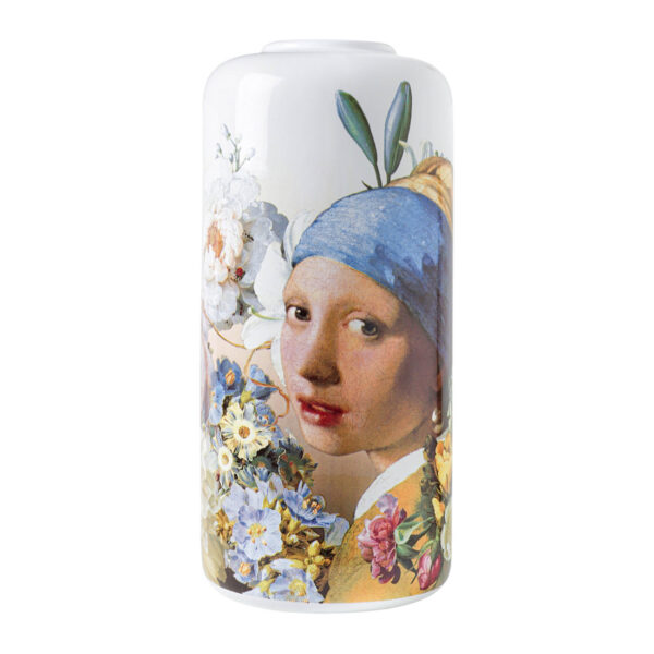 Vaas Meisje met de parel en bloemen