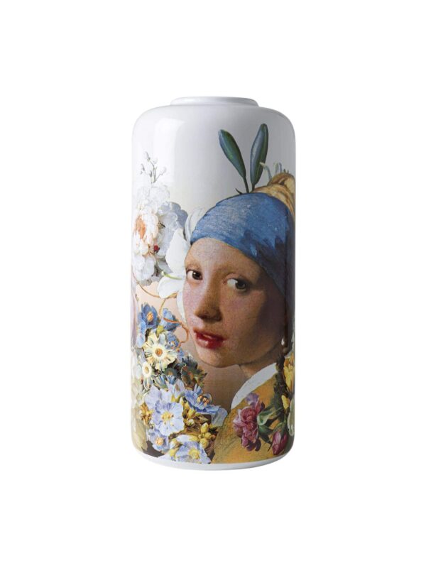 Vaas Meisje met de parel en bloemen